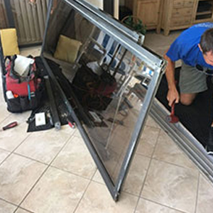 sliding glass door frame repair Ramona